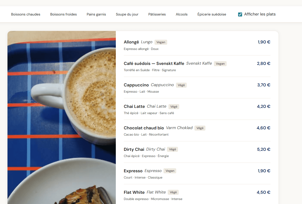 Carte et localisation boutique Kafe Stockholm