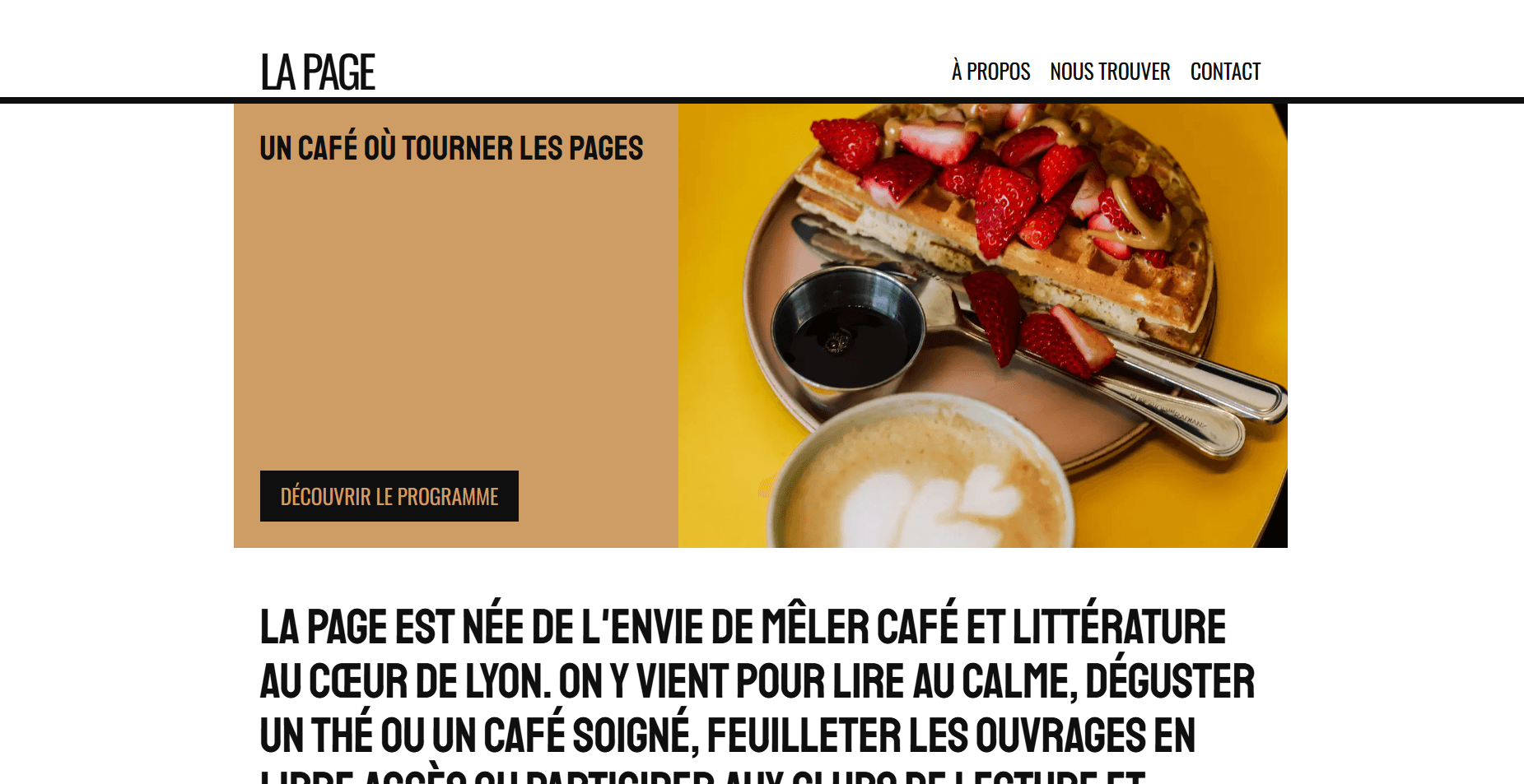 Site vitrine café Lyon